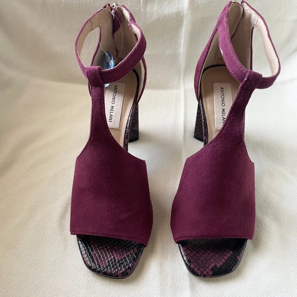Antonio Melani Burgandy Suede Heels - Size 8